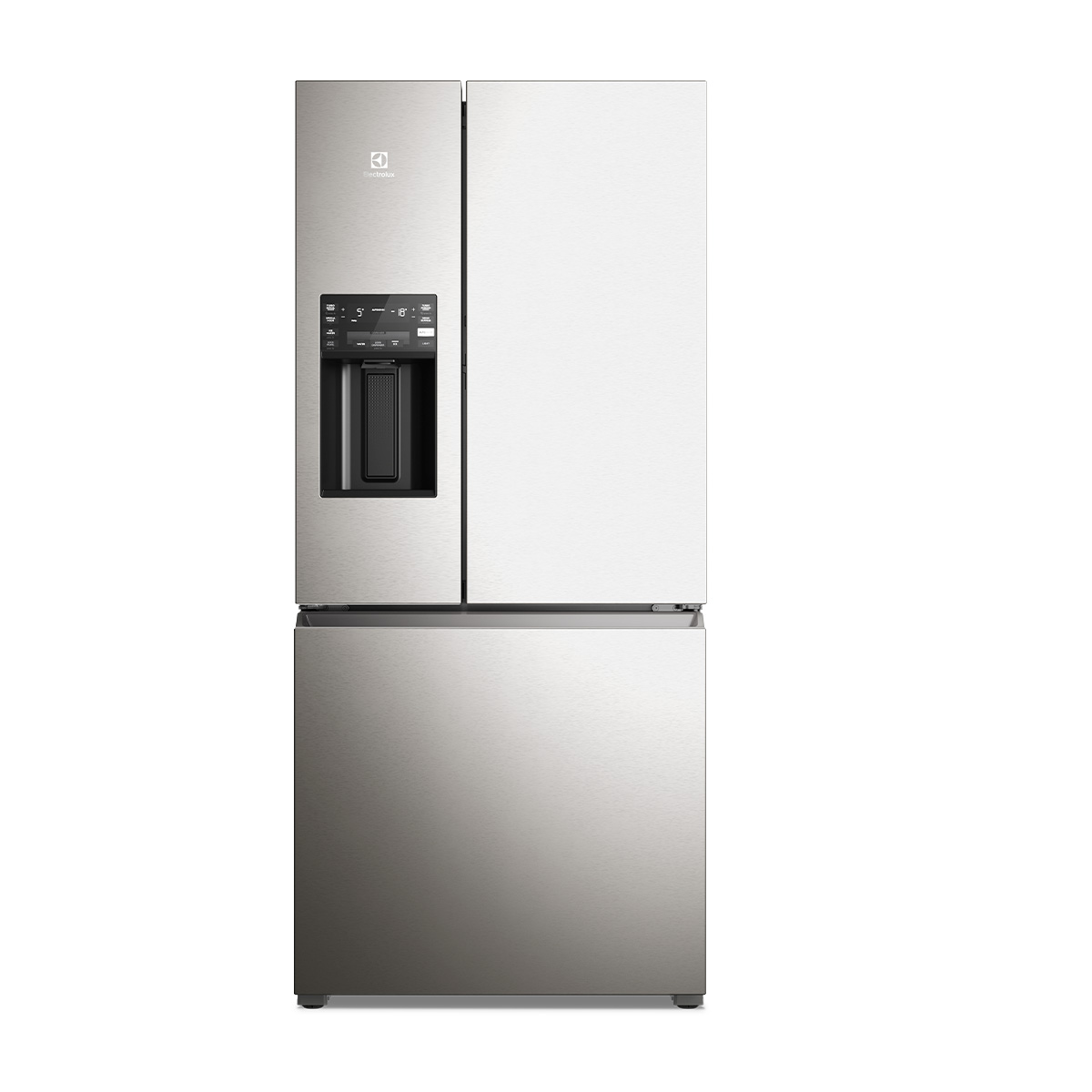 Refrigerador Electrolux frio seco, inverter, French door, c/dispensador, color inox de 540Lts