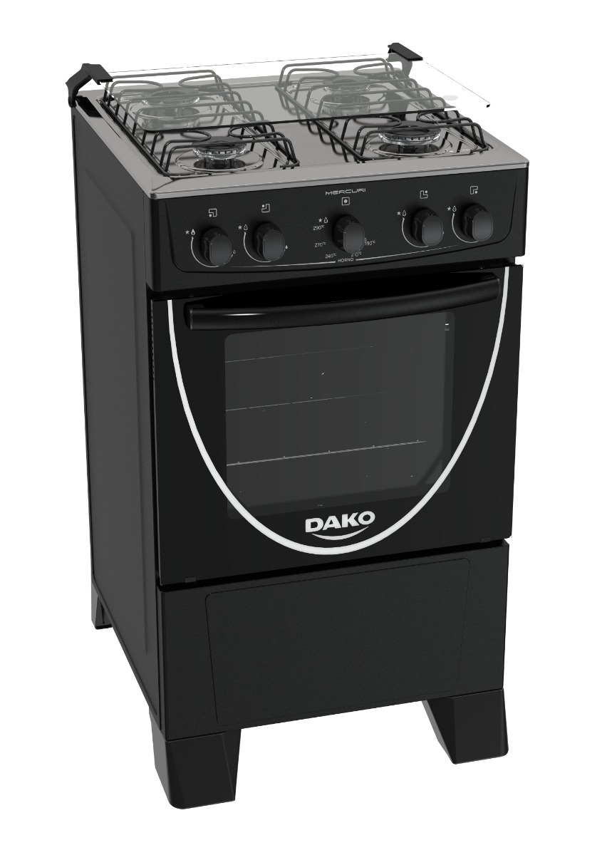 Cocina Dako Mercuri 4H Negro Brasil