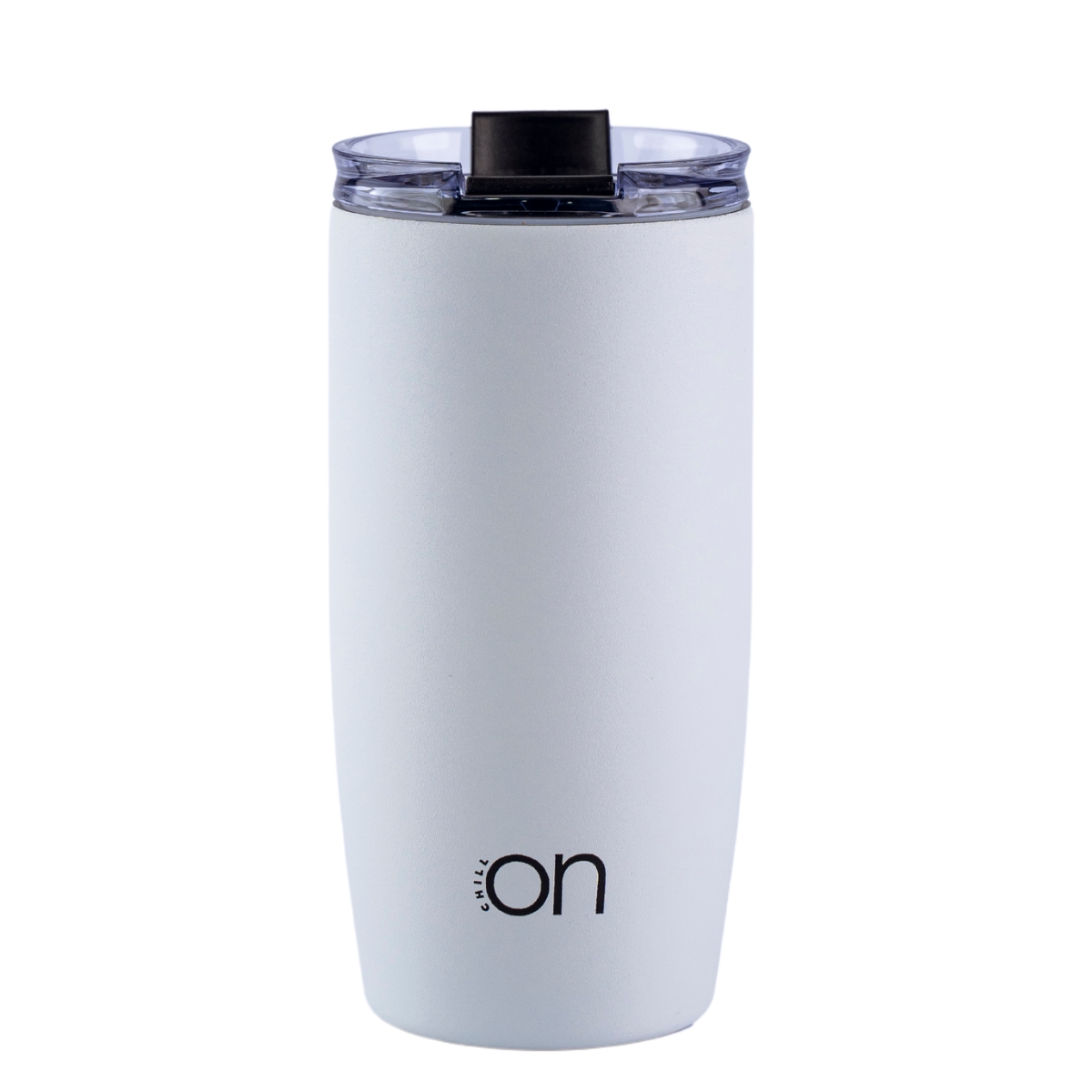 VASO 450ML TAPA ACRILICA ROSCA 1 BLANCO HUESO CHILL ON