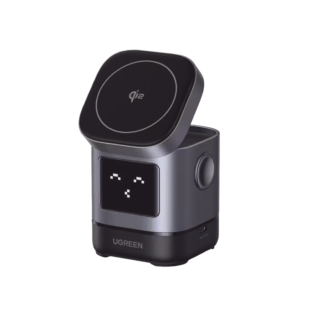 Cargador Inalámbrico Ugreen Uno Robot Qi2 2en1 15W Magnético