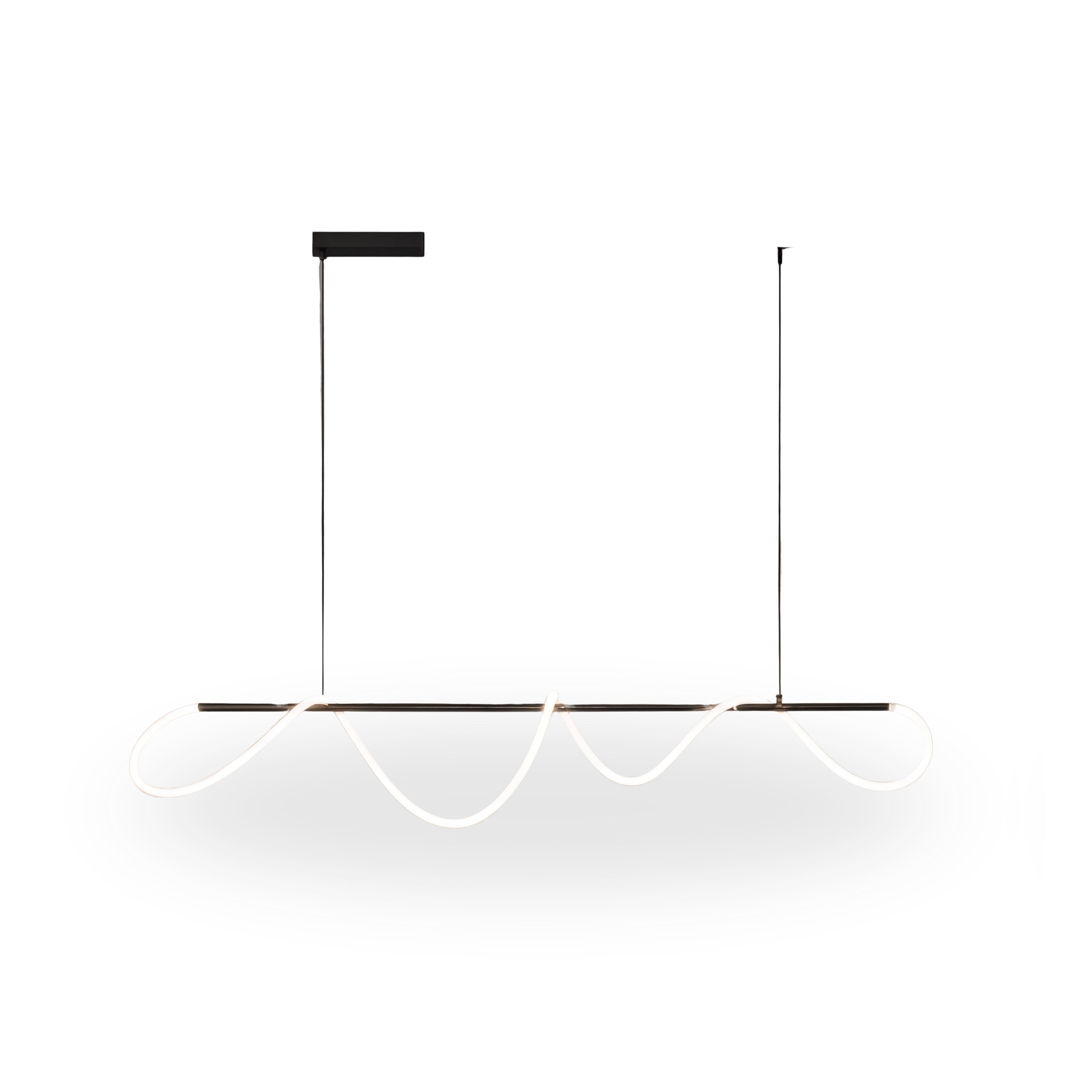 LÁMPARA COLGANTE  RAFAELLA, LATON Y SILICONA, LED 45W