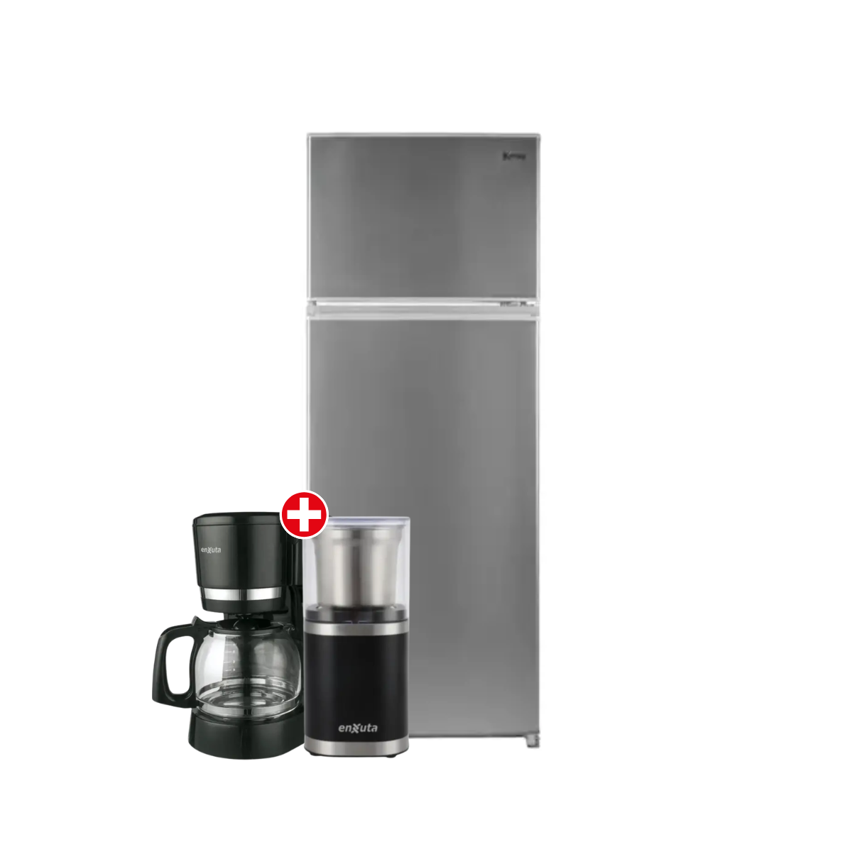 Combo Refrigerador Kernig Top Freezer 294 litros semi seco + Cafetera Eléctrica Enxuta 1.5 Lt. 800W + Molinillo de café Enxuta 85gr. 150W