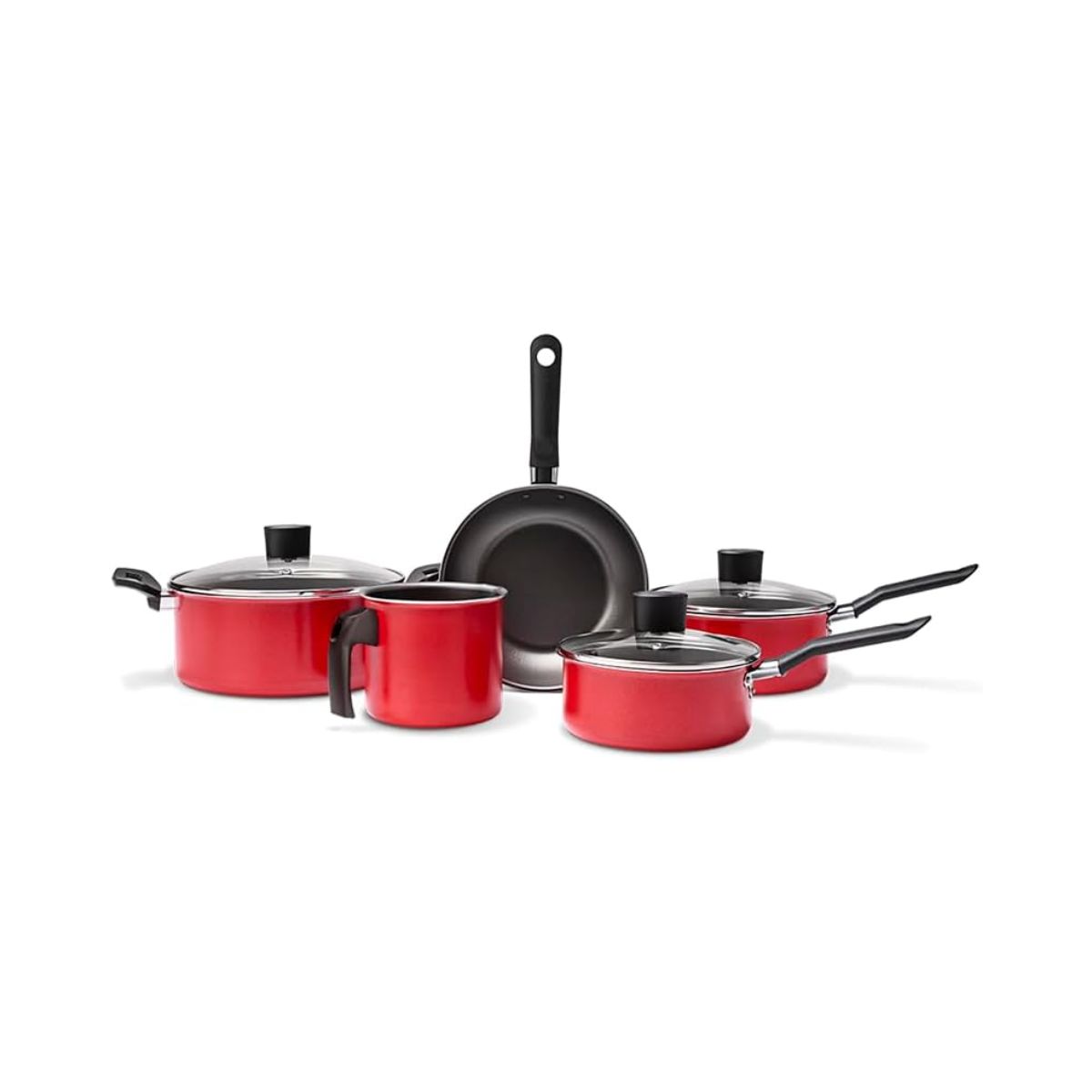 Linea Garlic - En Aluminio - Bateria De Cocina 5 Pzs Rojo