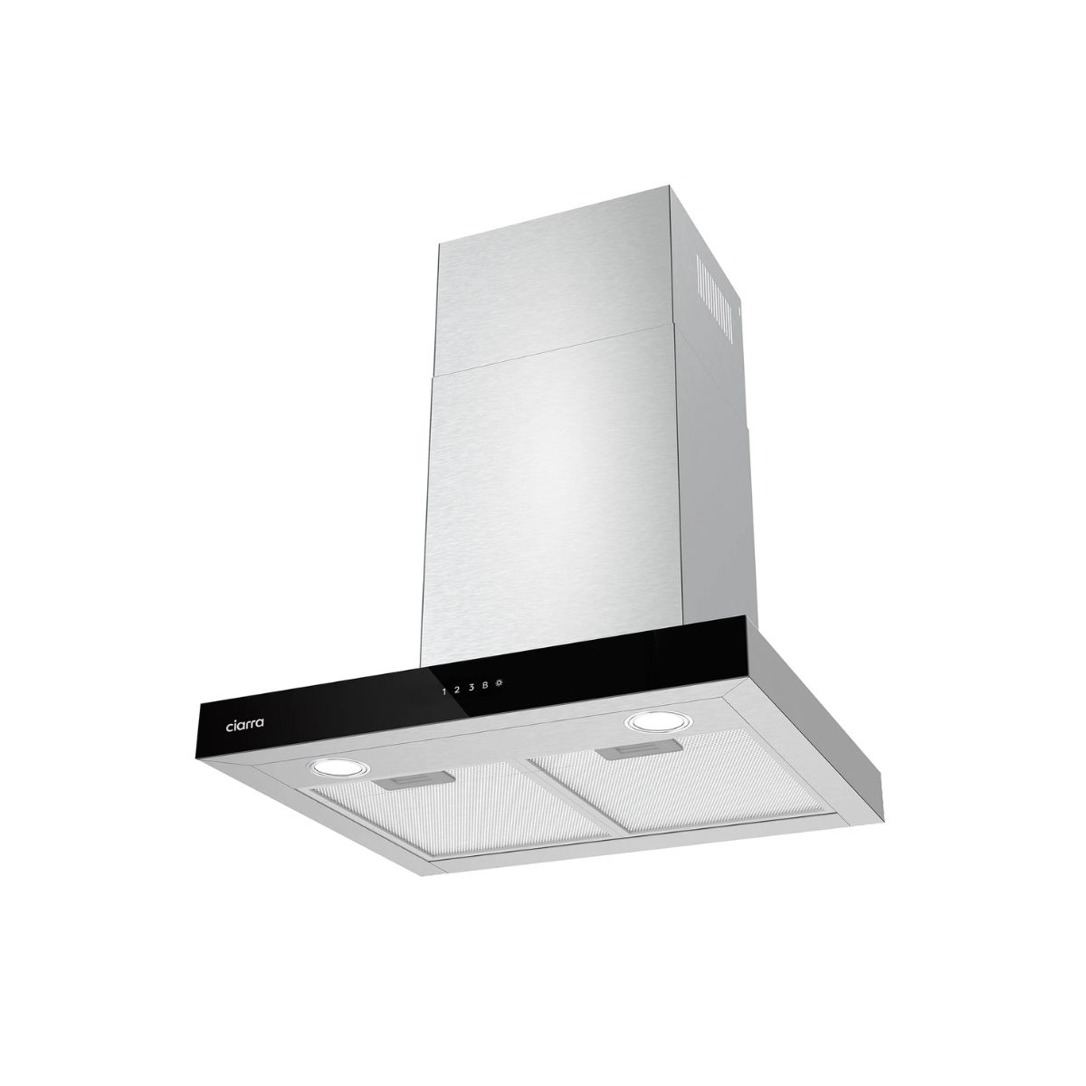 Campana extractora de pared Ciarra con 3 niveles de potencia