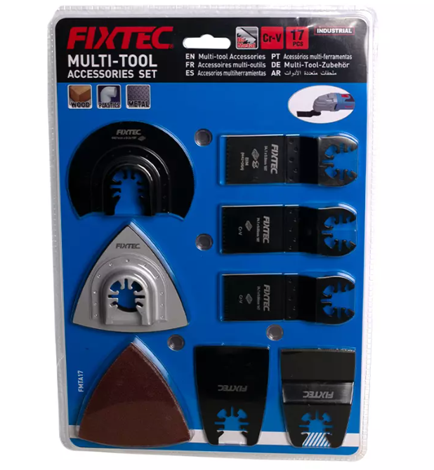 JUEGO DE ACCESORIOS PARA MULTIHERRAMIENTA 17PZAS FIXTEC