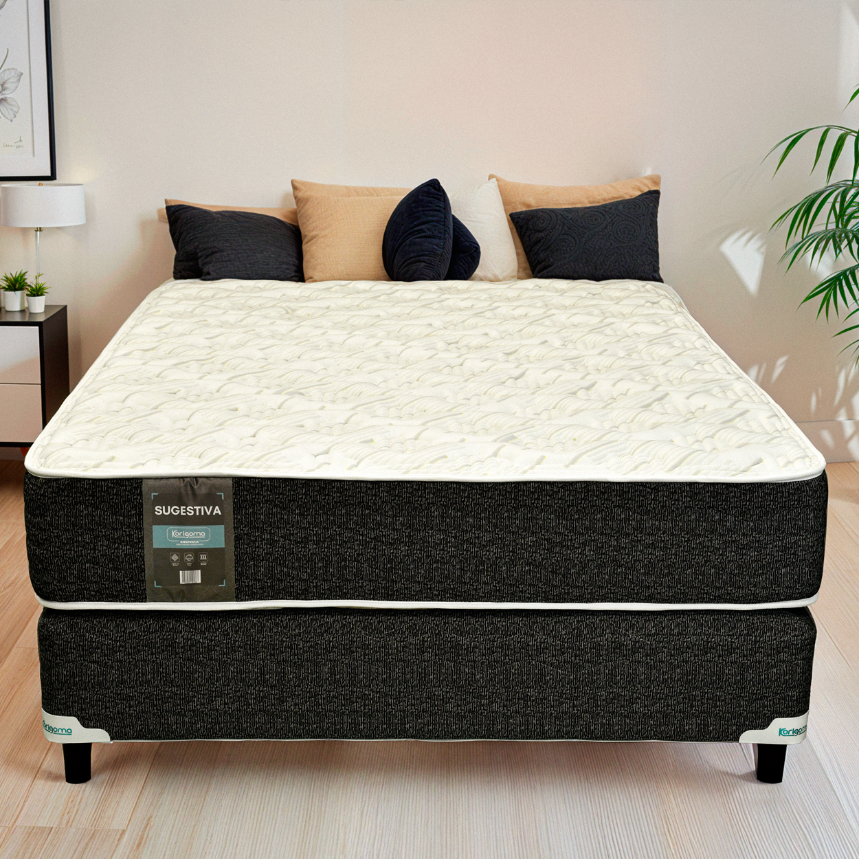 Colchon de Resortes Sugestiva 2.5 plazas - 190x160x24 -MPC