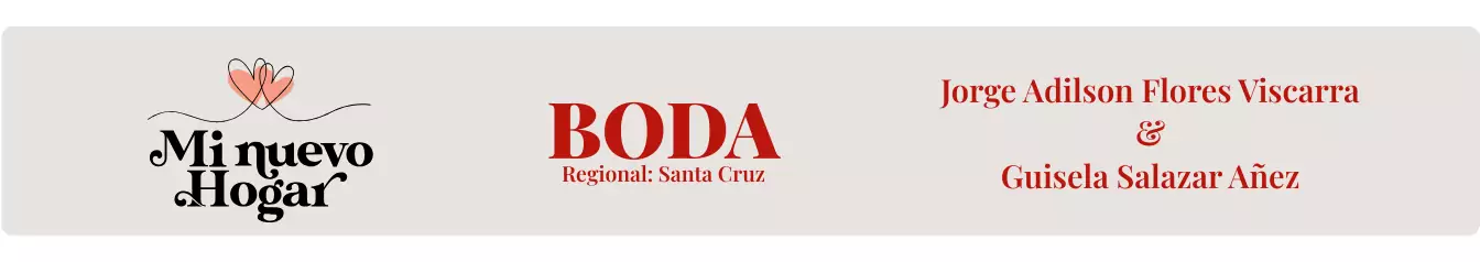 Boda de Jorge Adilson Flores Viscarra &amp; Guisela Salazar Añez Banner