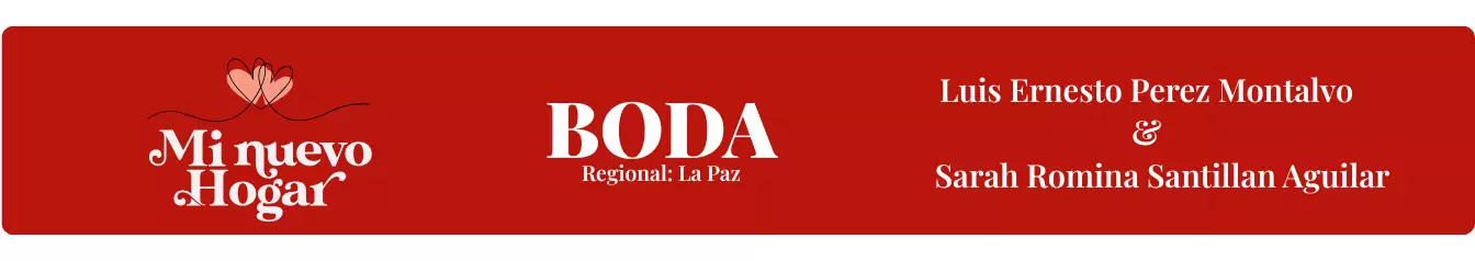 Boda de Luis Ernesto Perez Montalvo &amp; Sarah Romina Santillan Aguilar Banner