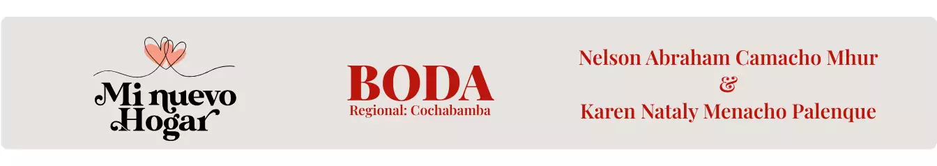 Boda De Nelson Abraham Camacho Mhur &amp; Karen Nataly Menacho Palenque Banner