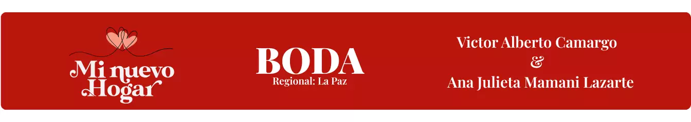 Boda de Victor Alberto Camargo Aldazosa &amp; Ana Julieta Mamani Lazarte Banner